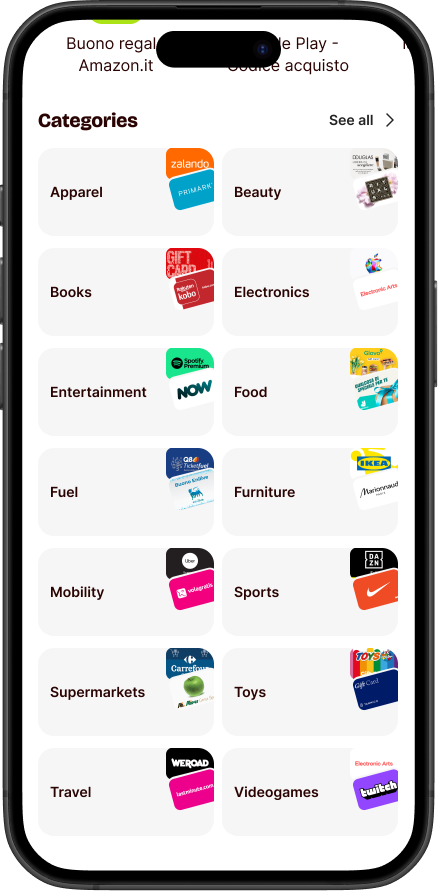 Category navigation with brand images
